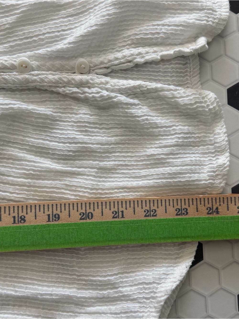 Faherty White Textured Cotton Ruffle Blouse | Romantic Cottagecore Prairie Top - Picture 8 of 8